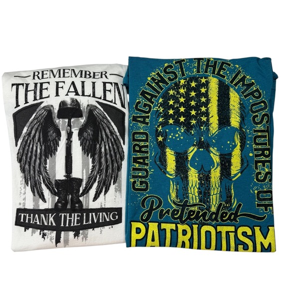 Nine Line Apparel Other - Set of Two Nine Line Short Sleeve Tee Shirts Mens 3X Patriotism Remember Fallen